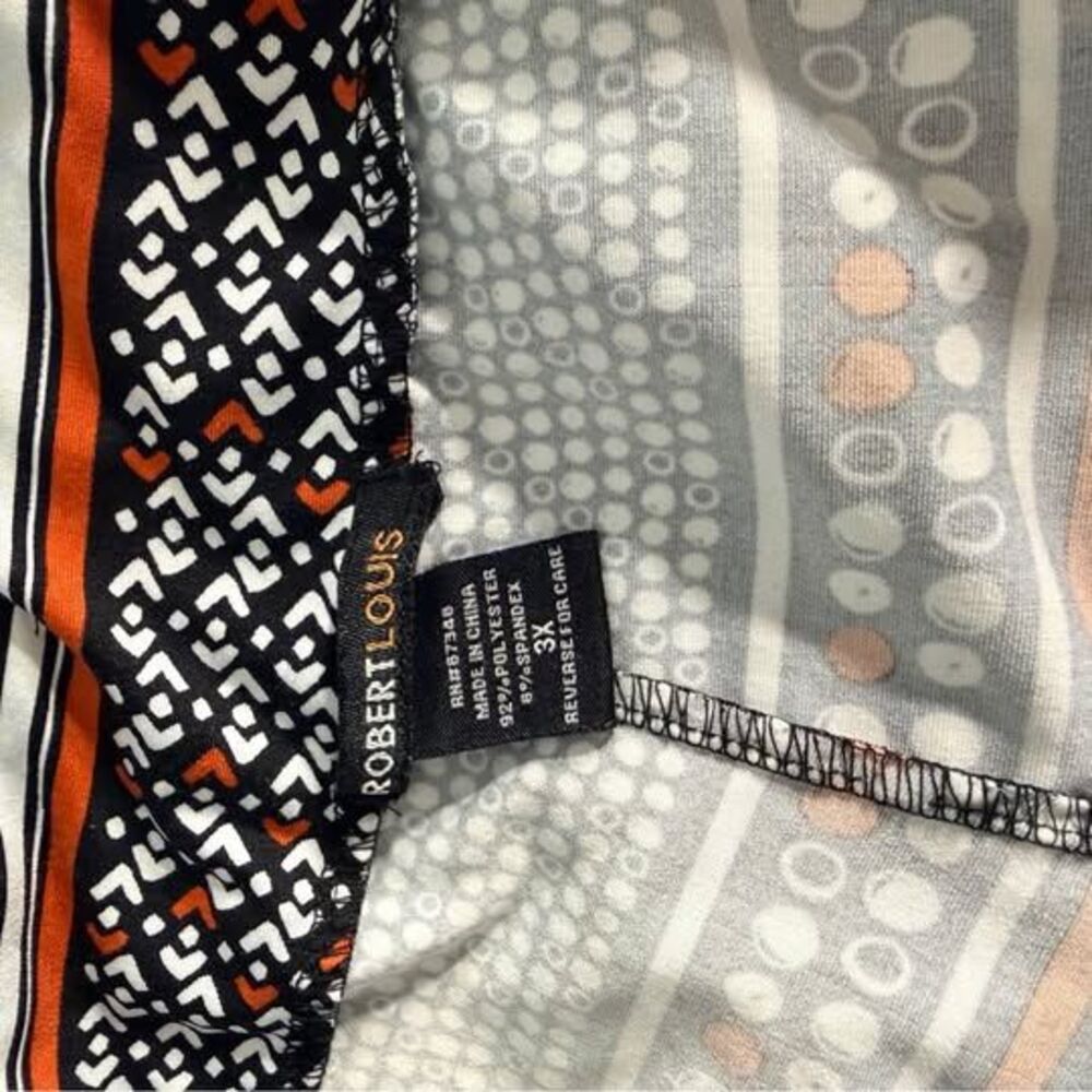 Pants 3X Robert Louis Printed Stretch Boho Geometric 31”=inseam 12”=rise C7356 - Picture 3 of 4